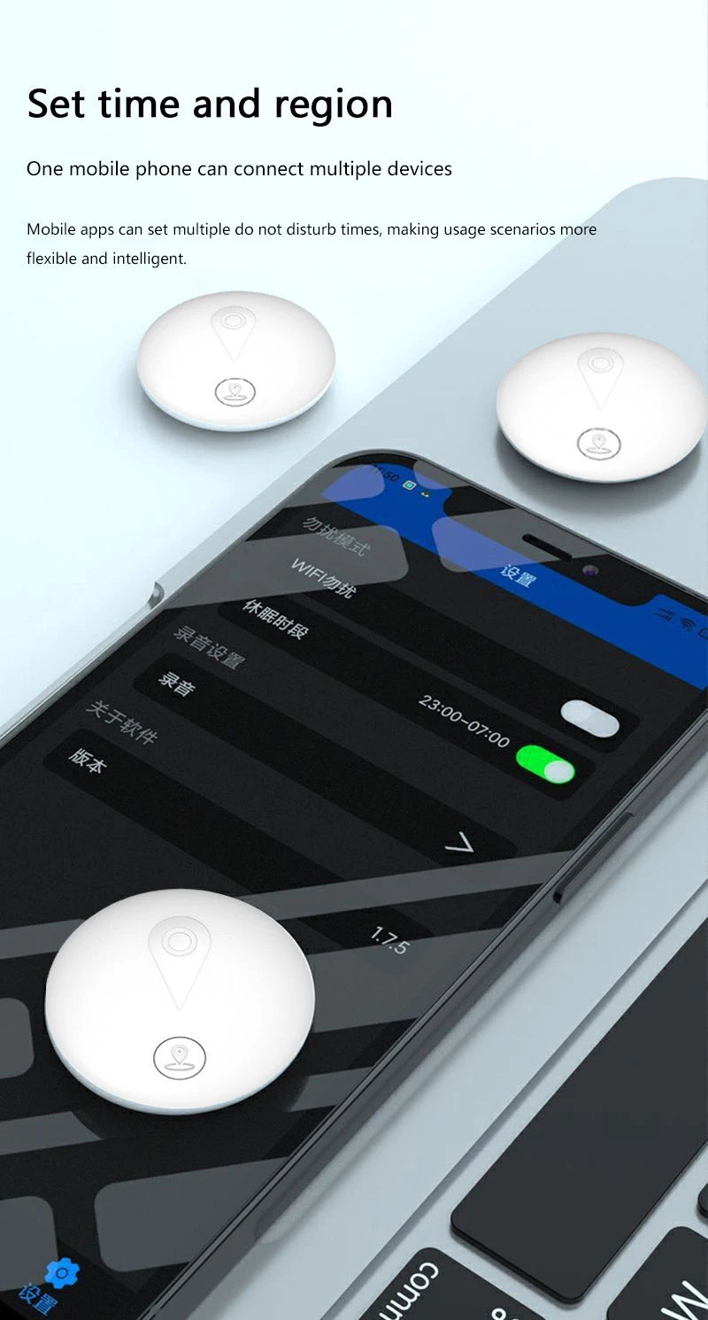 Bluetooth 5.0 GPS Tracker For iOS Android Compatible Long Standby Stable Connection Wide Tracking Range For Car Kids Elderly