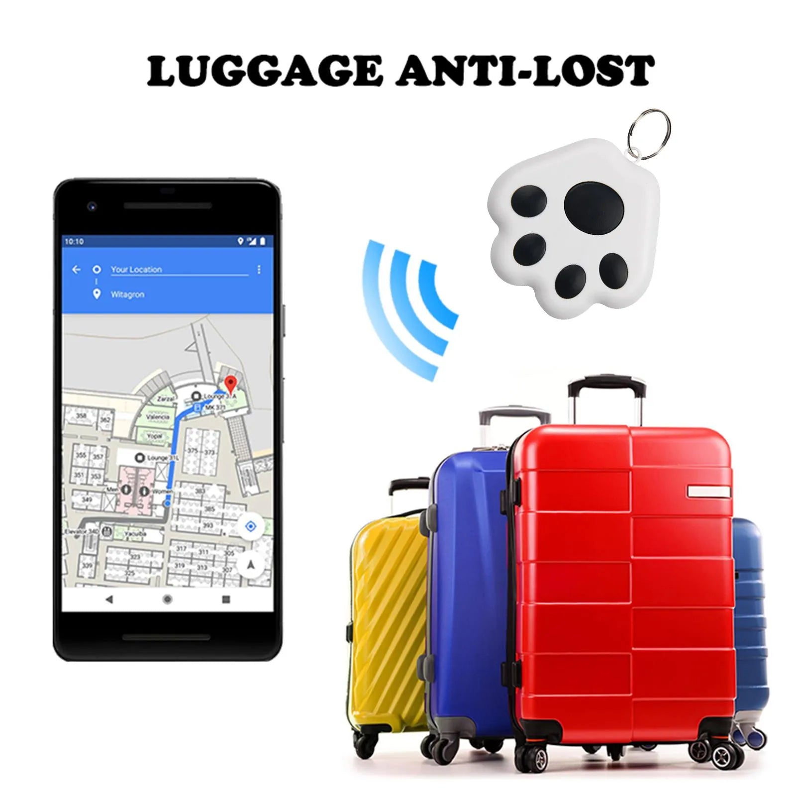 Mini Smart GPS Tracker Bluetooth Anti-Lost Device Pet Luggage Wallet Tracking For IOS / Android Smart Finder Locator Accessories