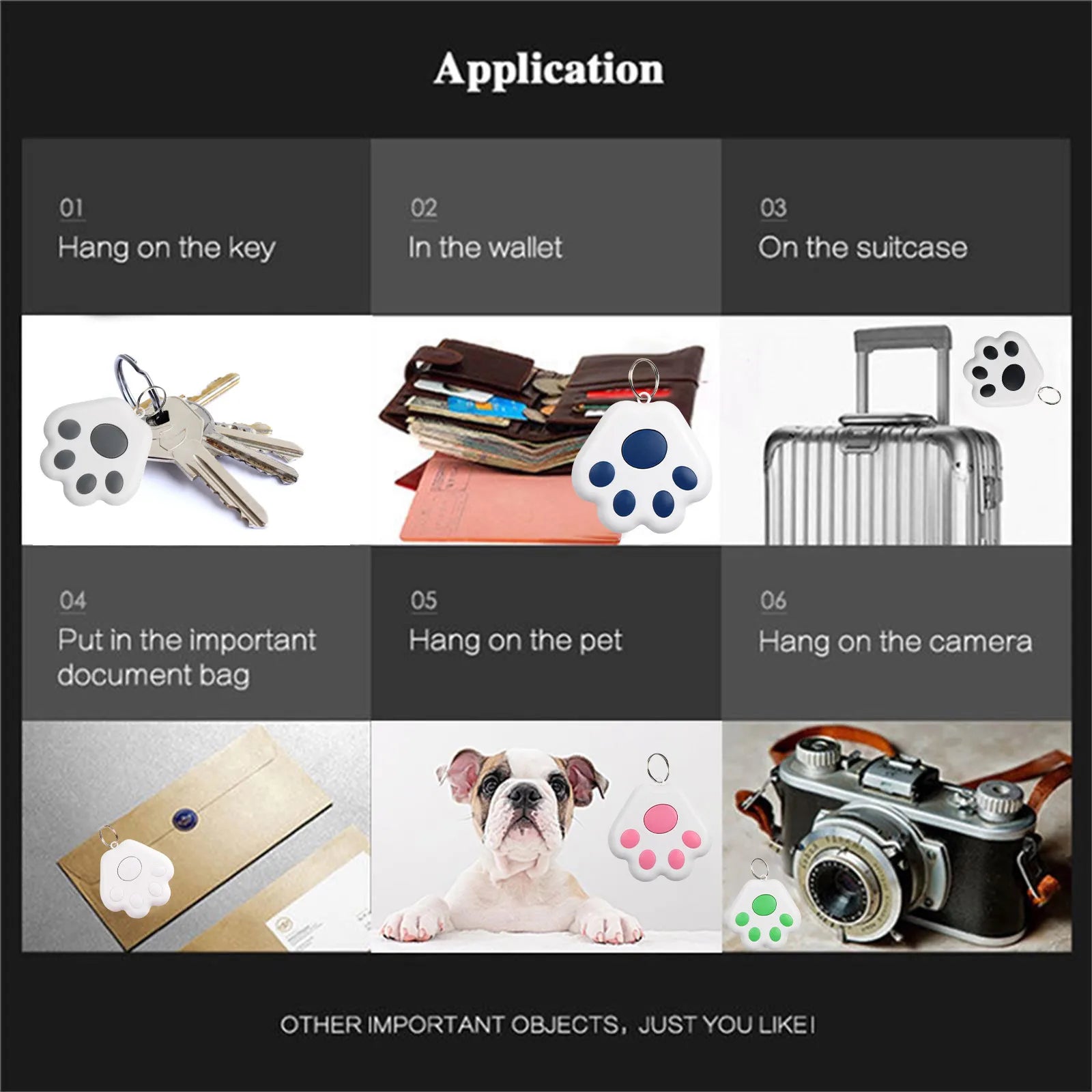 Mini Smart GPS Tracker Bluetooth Anti-Lost Device Pet Luggage Wallet Tracking For IOS / Android Smart Finder Locator Accessories