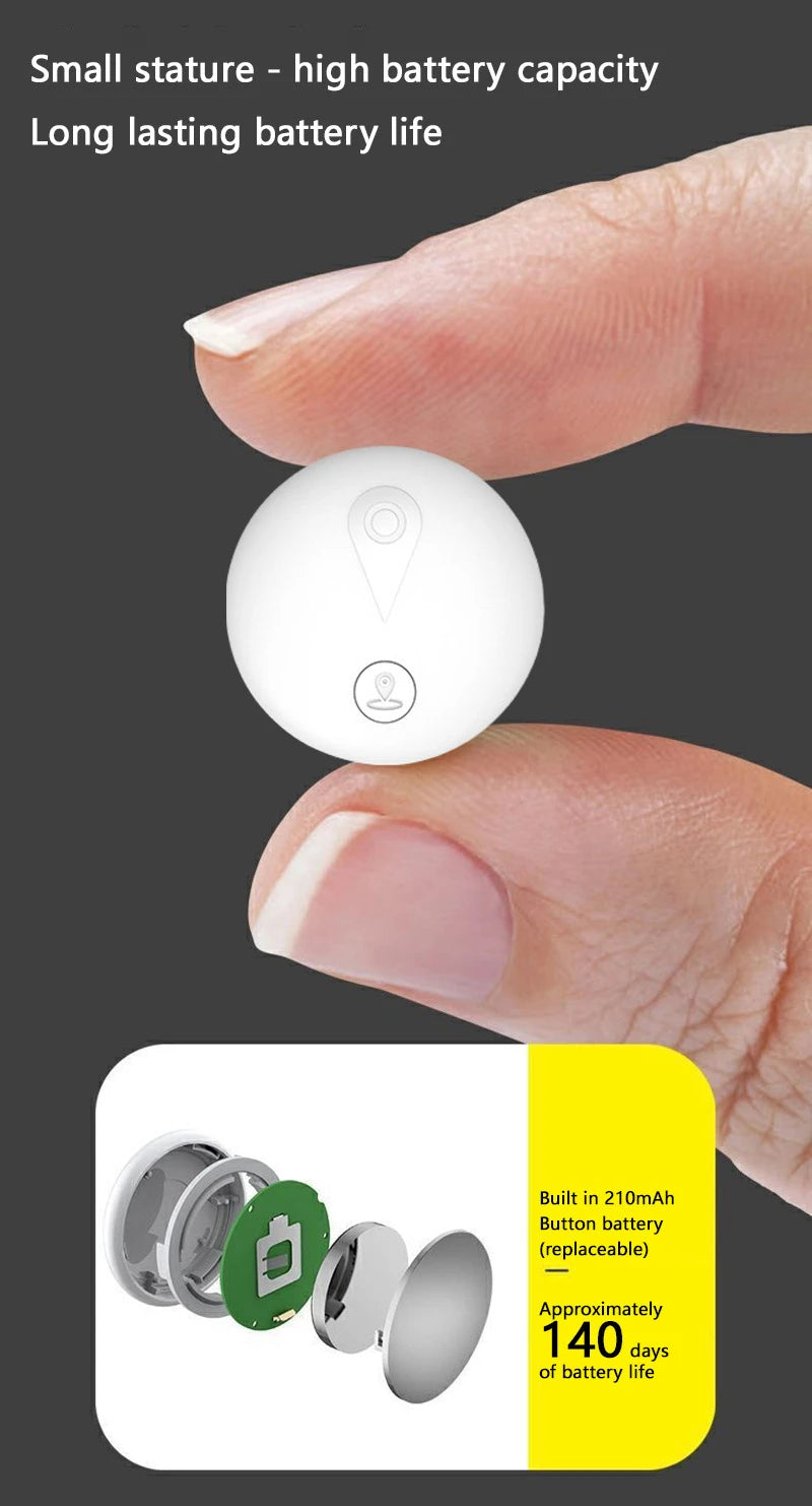 Bluetooth 5.0 GPS Tracker For iOS Android Compatible Long Standby Stable Connection Wide Tracking Range For Car Kids Elderly