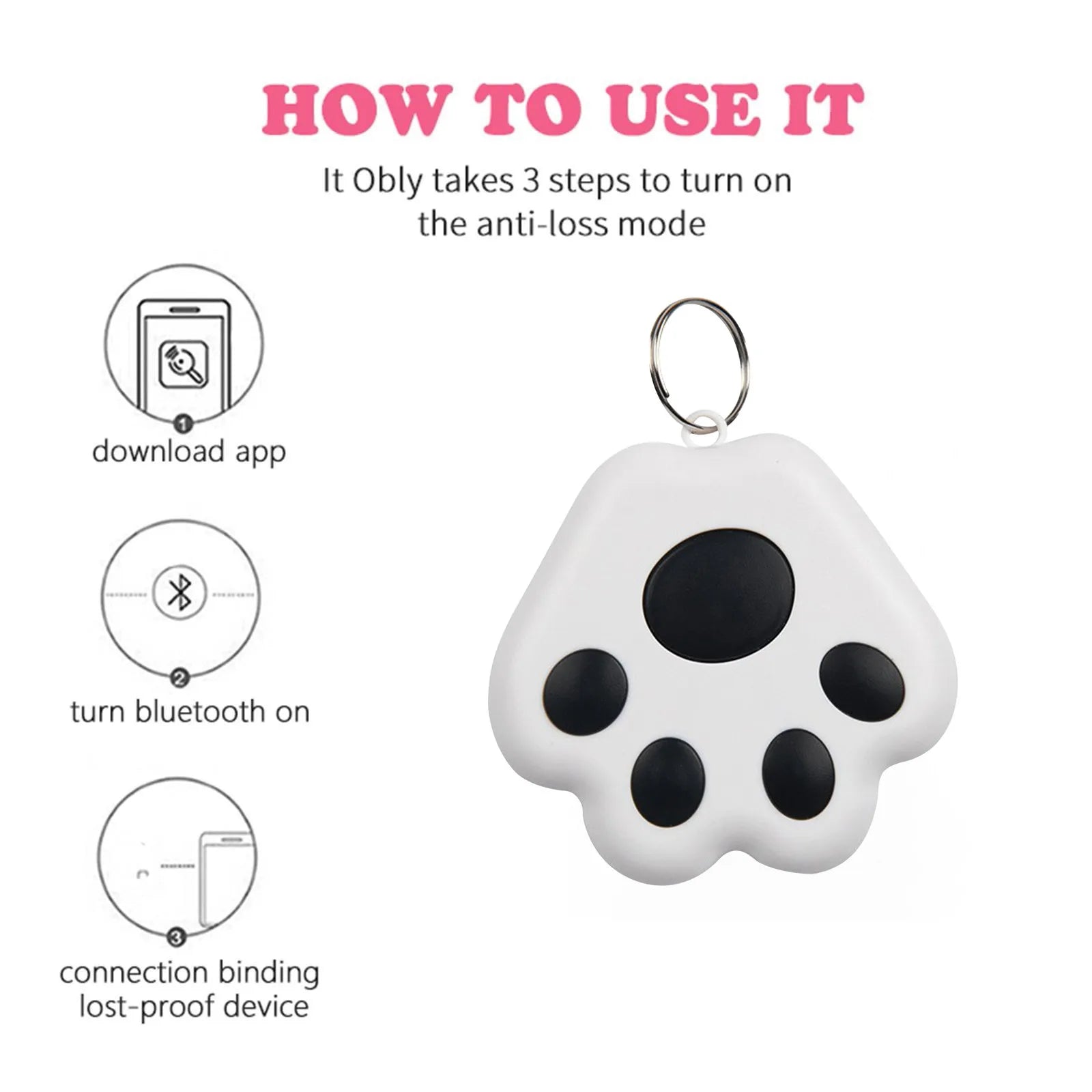 Mini Smart GPS Tracker Bluetooth Anti-Lost Device Pet Luggage Wallet Tracking For IOS / Android Smart Finder Locator Accessories